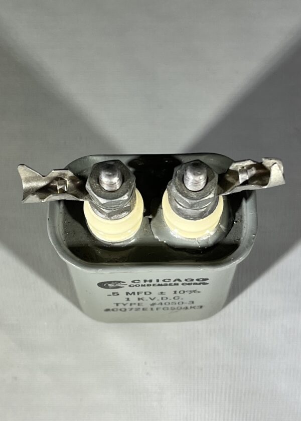 CQ72E1FG504K3 High Voltage Capacitor .5 MFD 1000 VDC P/N 4050-3 Chicago Condenser Corp - Image 2