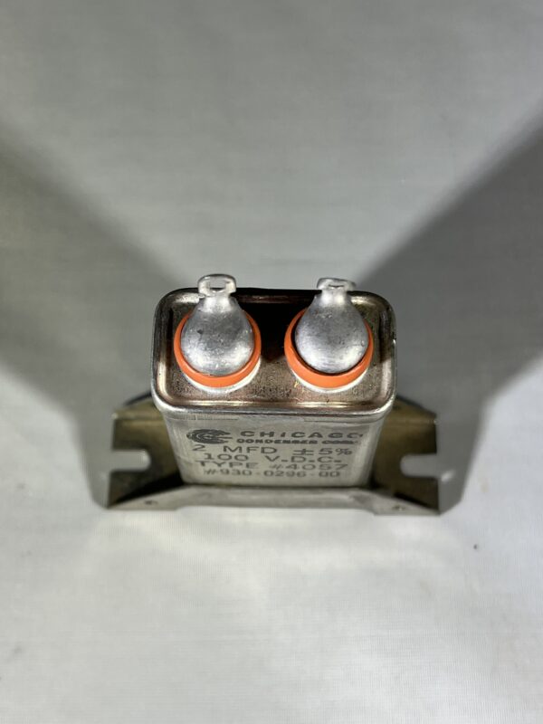 930-0296-00 High Voltage Capacitor 2 MFD 100 VDC P/N 4057 Chicago Condenser Corp - Image 2