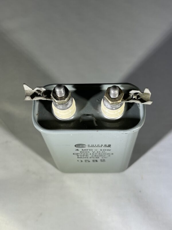 CP72E1EF405K3 High Voltage Capacitor 4 MFD 600 VDC P/N 4082-3 Chicago Condenser Corp - Image 2
