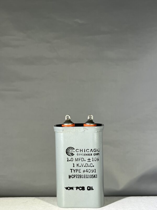 CP72B1EG105K1 High Voltage Capacitor 1.0 MFD 1000 VDC P/N 4091 Chicago Condenser Corp