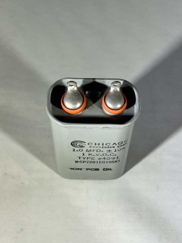CP72B1EG105K1 High Voltage Capacitor 1.0 MFD 1000 VDC P/N 4091 Chicago Condenser Corp - Image 2