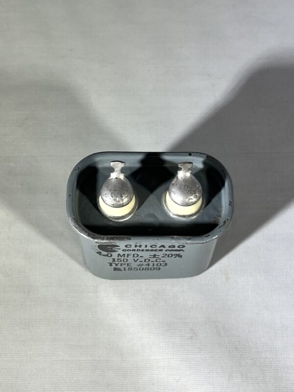 1850809 High Voltage Capacitor 4 MFD 150 VDC P/N 4103 Chicago Condenser Corp - Image 2