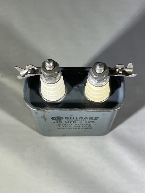 CP72E1EK104K1 High Voltage Capacitor .10 MFD 2500 VDC P/N 4106 Chicago Condenser Corp - Image 2