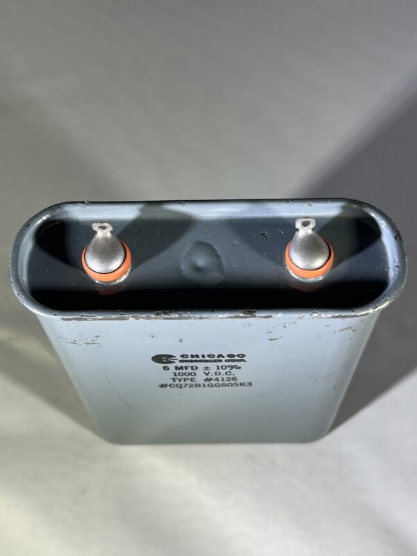 CQ72B1GG605K3 High Voltage Capacitor 6 MFD 1000 VDC P/N 4126 Chicago Condenser Corp - Image 2