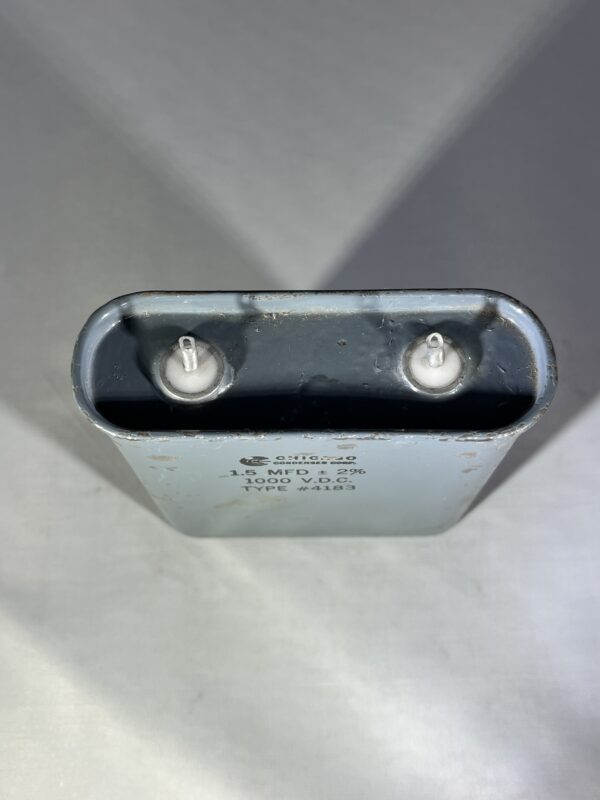 High Voltage Capacitor 1.5 MFD 1000 VDC P/N 4183 Chicago Condenser Corp - Image 2
