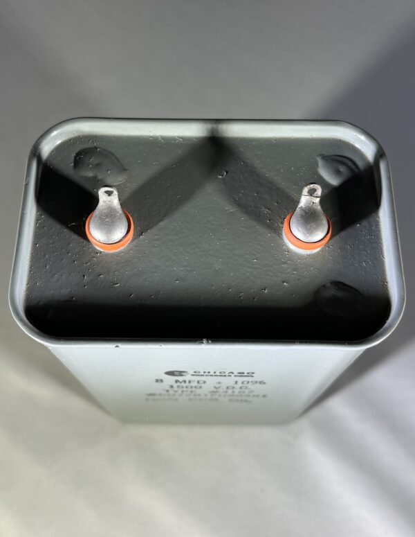 CQ72B1FH805K1 High Voltage Capacitor 8 MFD 1500 VDC P/N 4167 Chicago Condenser Corp - Image 2