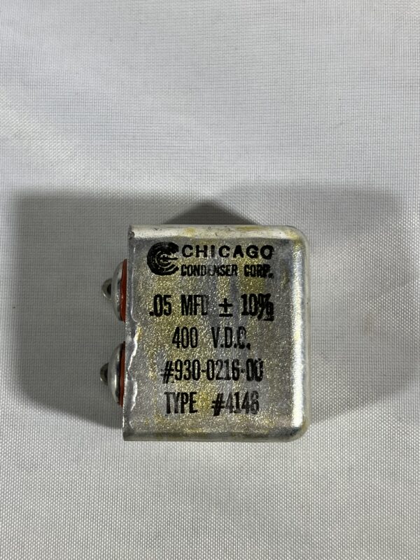 930-0216-00 High Voltage Capacitor .05 MFD 400 VDC P/N 4148 Chicago Condenser Corp - Image 3
