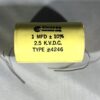 High Voltage Capacitor 1 MFD 2500 VDC P/N 4246 Chicago Condenser Corp