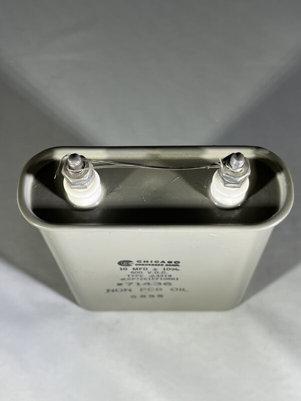 CP72E1FF106K1 High Voltage Capacitor 10 MFD 600 VDC P/N 4319 Chicago Condenser Corp - Image 2