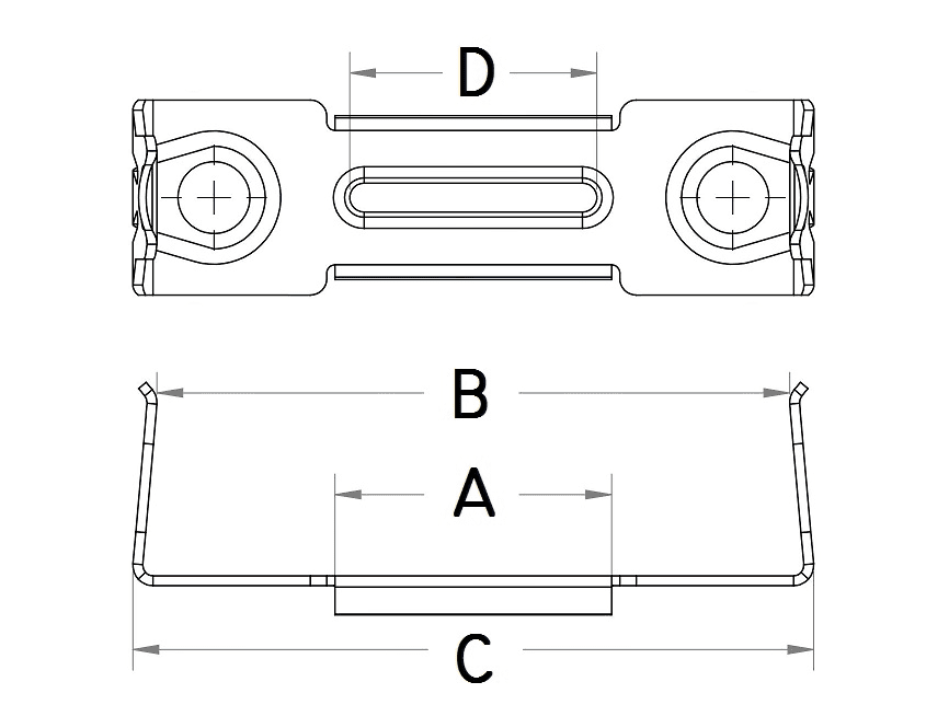CD60BRKT4.38 Capacitor Bracket for CD60B Series Start Capacitors